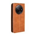 For Xiaomi Poco C61 / Redmi A3 Magnetic Buckle Retro Texture Leather Phone Case(Brown)