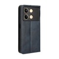 For Xiaomi Poco X6 Neo 5G Magnetic Buckle Retro Texture Leather Phone Case(Blue)