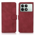 For Xiaomi Redmi K70E / POCO X6 Pro KHAZNEH Matte Texture Leather Phone Case(Red)