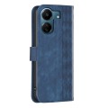 For Xiaomi Redmi 13C Plaid Embossed Leather Phone Case(Blue)