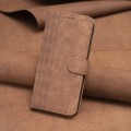 For Xiaomi Poco M6 Pro 4G Plaid Embossed Leather Phone Case(Brown)
