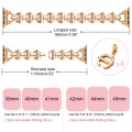 Ladder Buckle Metal Watch Band For Apple Watch 7 41mm(Rose Gold)