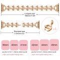 Ladder Buckle Metal Watch Band For Apple Watch 9 41mm(Rose Gold)