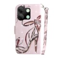 For Infinix Smart 7 HD 3D Colored Horizontal Flip Leather Phone Case(Butterfly High-heeled)