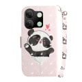 For Infinix Smart 7 HD 3D Colored Horizontal Flip Leather Phone Case(Heart Panda)