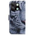 For Infinix Smart 7 HD Coloured Drawing Flip Leather Phone Case(Tiger)