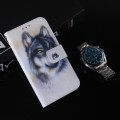 For Infinix Hot 40 / 40 Pro Coloured Drawing Flip Leather Phone Case(White Wolf)