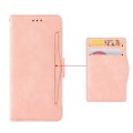 For Motorola Moto G Play 4G 2024 Skin Feel Calf Texture Card Slots Leather Phone Case(Pink)