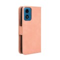 For Motorola Moto G04 / G24 Skin Feel Calf Texture Card Slots Leather Phone Case(Pink)