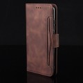 For Motorola Moto G34 5G Skin Feel Calf Texture Card Slots Leather Phone Case(Brown)