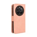 For Realme 12+ 5G Skin Feel Calf Texture Card Slots Leather Phone Case(Pink)