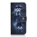 For Tecno Pova 5 Pro Coloured Drawing Flip Leather Phone Case(Wolf and Dog)