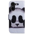 For Tecno Pova 5 Pro Coloured Drawing Flip Leather Phone Case(Panda)