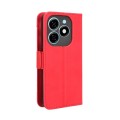 For Tecno Spark 20 4G KJ5 Skin Feel Calf Texture Card Slots Leather Phone Case(Red)