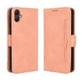 For Samsung Galaxy A05 4G Skin Feel Calf Texture Card Slots Leather Phone Case(Pink)