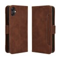 For Samsung Galaxy A05 4G Skin Feel Calf Texture Card Slots Leather Phone Case(Brown)