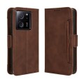 For Xiaomi 13T / 13T Pro Skin Feel Calf Texture Card Slots Leather Phone Case(Brown)