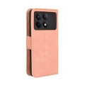 For Xiaomi Redmi K70E 5G / Poco X6 Pro Skin Feel Calf Texture Card Slots Leather Phone Case(Pink)