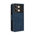 For Xiaomi Redmi Note 13R Pro 5G Skin Feel Calf Texture Card Slots Leather Phone Case(Blue)