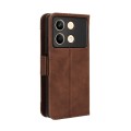 For Xiaomi Redmi Note 13R Pro 5G Skin Feel Calf Texture Card Slots Leather Phone Case(Brown)