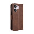 For Xiaomi Redmi 13C 5G / 13R 5G Skin Feel Calf Texture Card Slots Leather Phone Case(Brown)