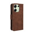 For Xiaomi Redmi Note 13 4G Skin Feel Calf Texture Card Slots Leather Phone Case(Brown)