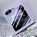 For Samsung Galaxy Z Flip5 Fuel Injection Integrated PC Skin Feel Phone Case(Pink)