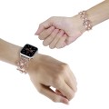 Four-leaf Bead Metal Watch Band For Apple Watch 4 40mm(Rose Gold)