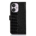 For Xiaomi Redmi 13C 4G/5G/Poco C65/Poco M6 Crocodile Top Layer Cowhide Leather Phone Case(Black)