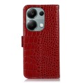 For Xiaomi Redmi Note 13 Pro 4G/Poco M6 Pro Crocodile Top Layer Cowhide Leather Phone Case(Red)