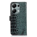 For Xiaomi Redmi Note 13 Pro 4G/Poco M6 Pro Crocodile Top Layer Cowhide Leather Phone Case(Green)
