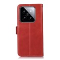 For Xiaomi 14 Pro Crazy Horse Top Layer Cowhide Leather Phone Case(Red)