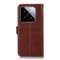 For Xiaomi 14 Pro Crazy Horse Top Layer Cowhide Leather Phone Case(Brown)