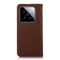 For Xiaomi 14 Pro KHAZNEH Nappa Top Layer Cowhide Leather Phone Case(Brown)