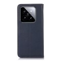 For Xiaomi 14 Pro KHAZNEH Nappa Top Layer Cowhide Leather Phone Case(Blue)
