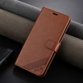 For vivo S18 AZNS Sheepskin Texture Flip Leather Phone Case(Brown)
