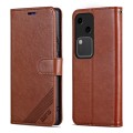 For vivo S18 AZNS Sheepskin Texture Flip Leather Phone Case(Brown)