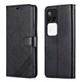 For vivo S18 Pro AZNS Sheepskin Texture Flip Leather Phone Case(Black)