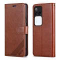 For vivo S18 Pro AZNS Sheepskin Texture Flip Leather Phone Case(Brown)