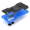 For Xiaomi Poco C65 Tire Texture TPU + PC Phone Case with Holder(Blue)