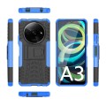 For Xiaomi Redmi A3 4G Tire Texture TPU + PC Phone Case with Holder(Blue)