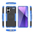 For Xiaomi Redmi Note 13 Pro+ 5G Tire Texture TPU + PC Phone Case with Holder(Blue)