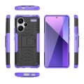 For Xiaomi Redmi Note 13 Pro+ 5G Tire Texture TPU + PC Phone Case with Holder(Purple)