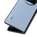 For Huawei Mate X3 ABEEL Genuine Leather Wave Black Edge Phone Case(Blue)