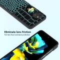 For Huawei Pocket 2 ABEEL Genuine Leather Crocodile Pattern Black Edge Phone Case(Blue)