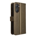 For vivo Y03 4G Diamond Texture Leather Phone Case(Brown)