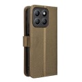 For Honor X8b 4G Diamond Texture Leather Phone Case(Brown)