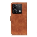 For Xiaomi Redmi Note 13 5G Global KHAZNEH Retro Texture Flip Leather Phone Case(Brown)