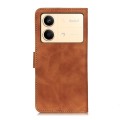 For Xiaomi Redmi Note 13R Pro KHAZNEH Retro Texture Flip Leather Phone Case(Brown)