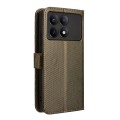 For Xiaomi Redmi K70E / Poco X6 Pro Diamond Texture Leather Phone Case(Brown)